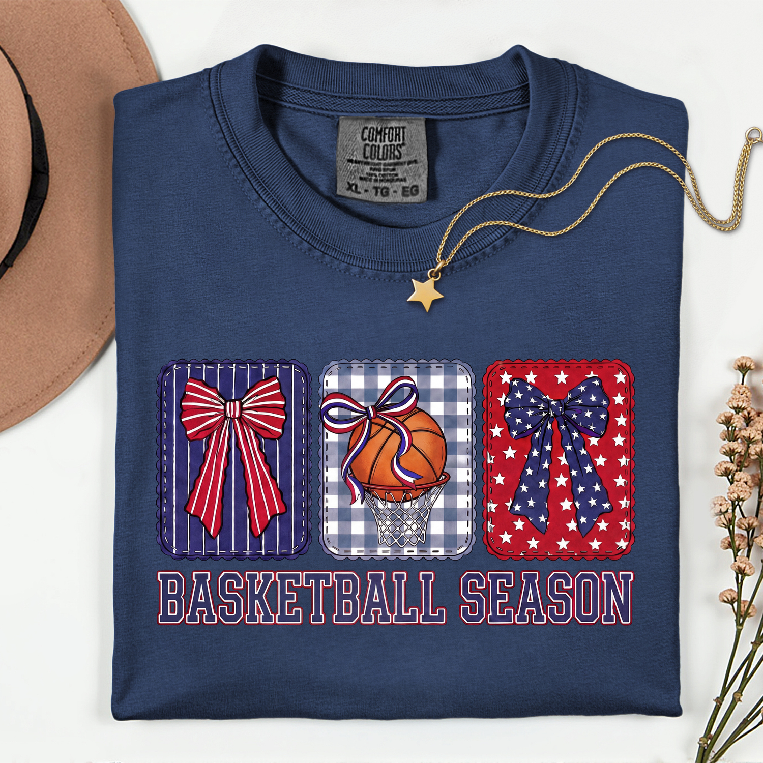 ADULT Basketball Season with bows DTF TRANSFER