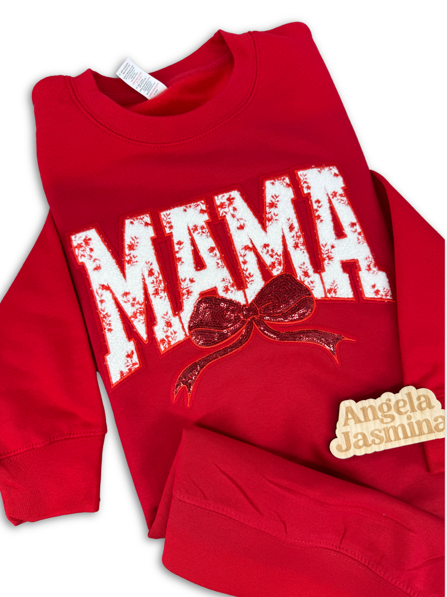 Red Mama Floral Sweatshirt