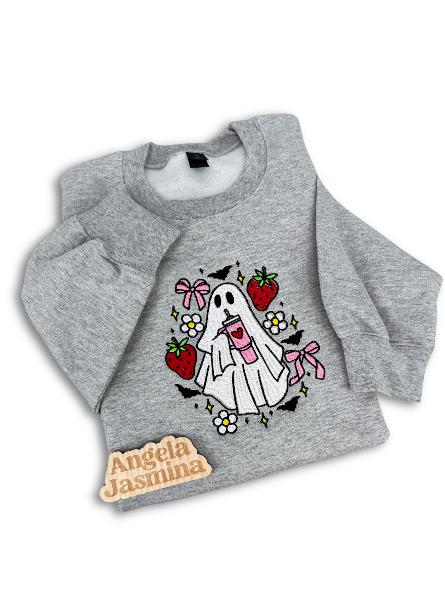 Strawberry Ghost Embroidered Sweatshirt