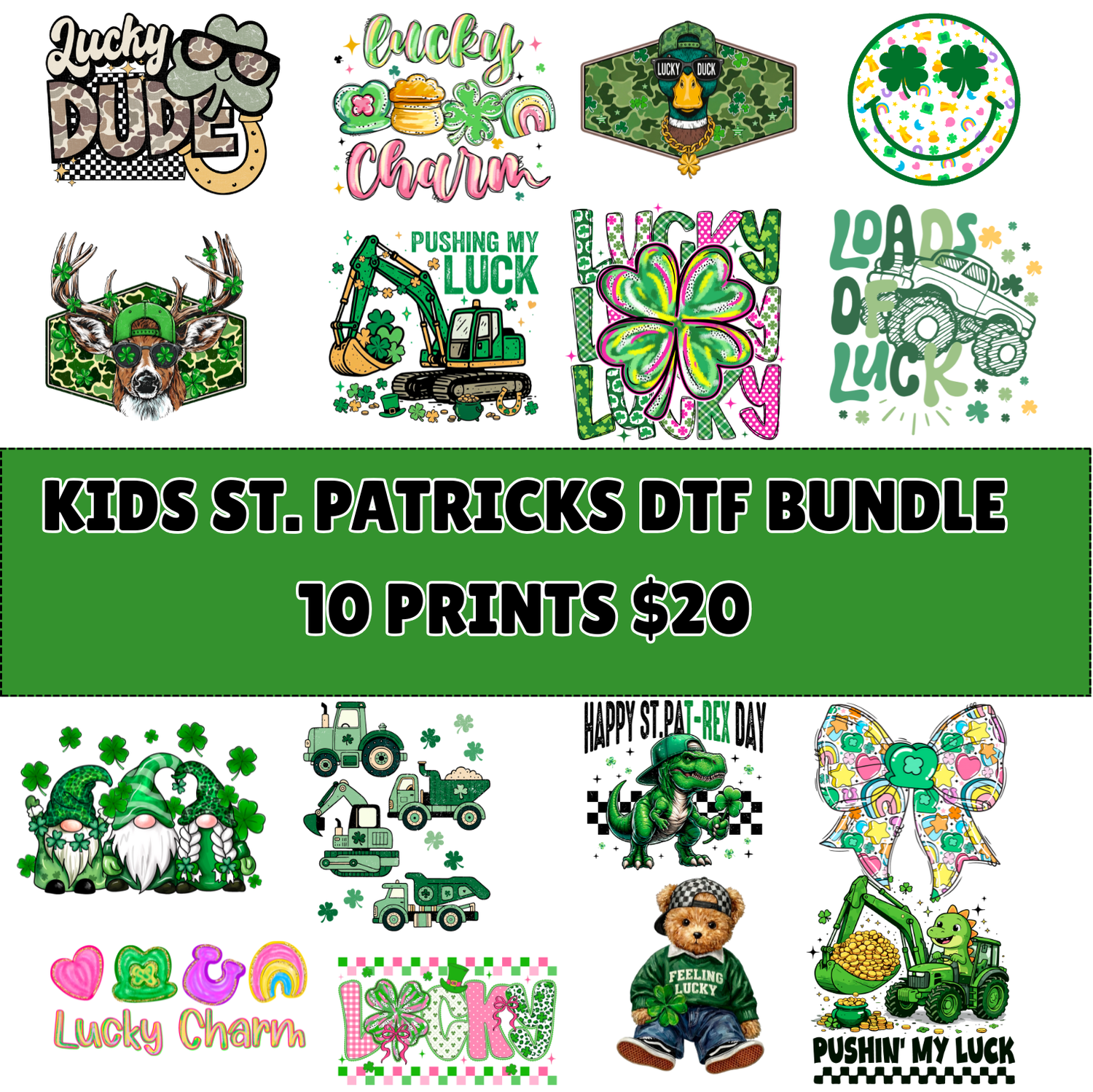 KIDS St. Patrick's Day DTF bundle