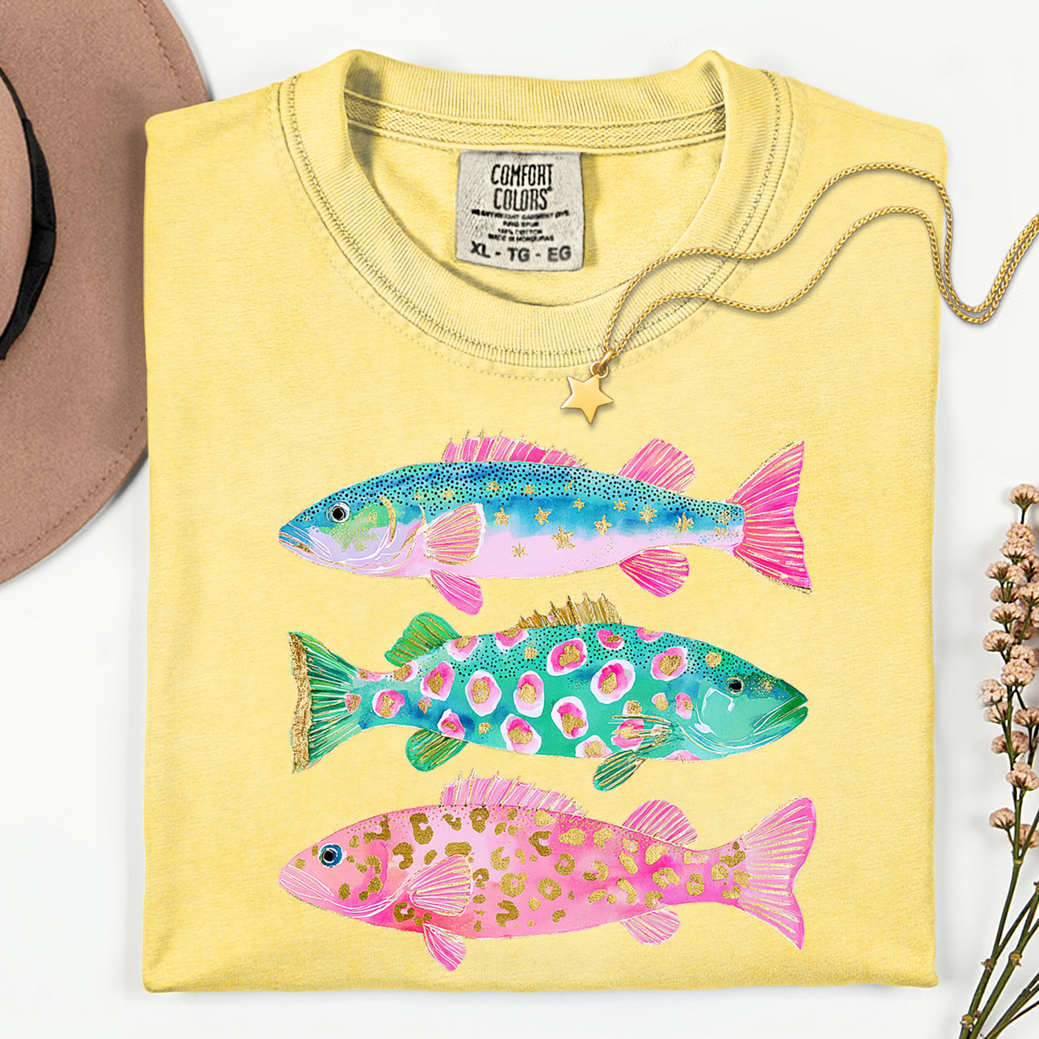 3 Colorful Fish 11 inch DTF TRANSFER