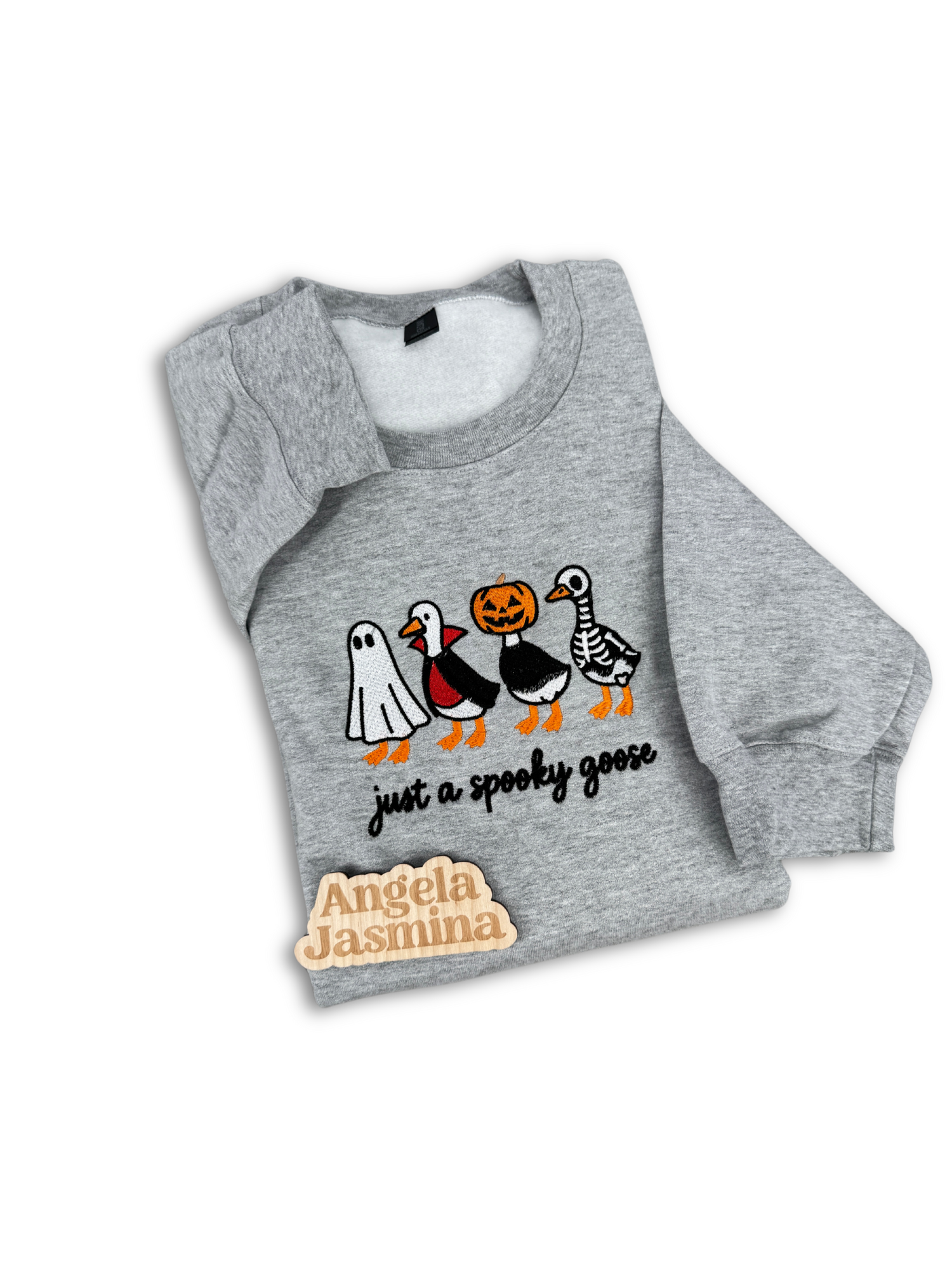 Just a Spooky Goose Embroidered Sweatshirt