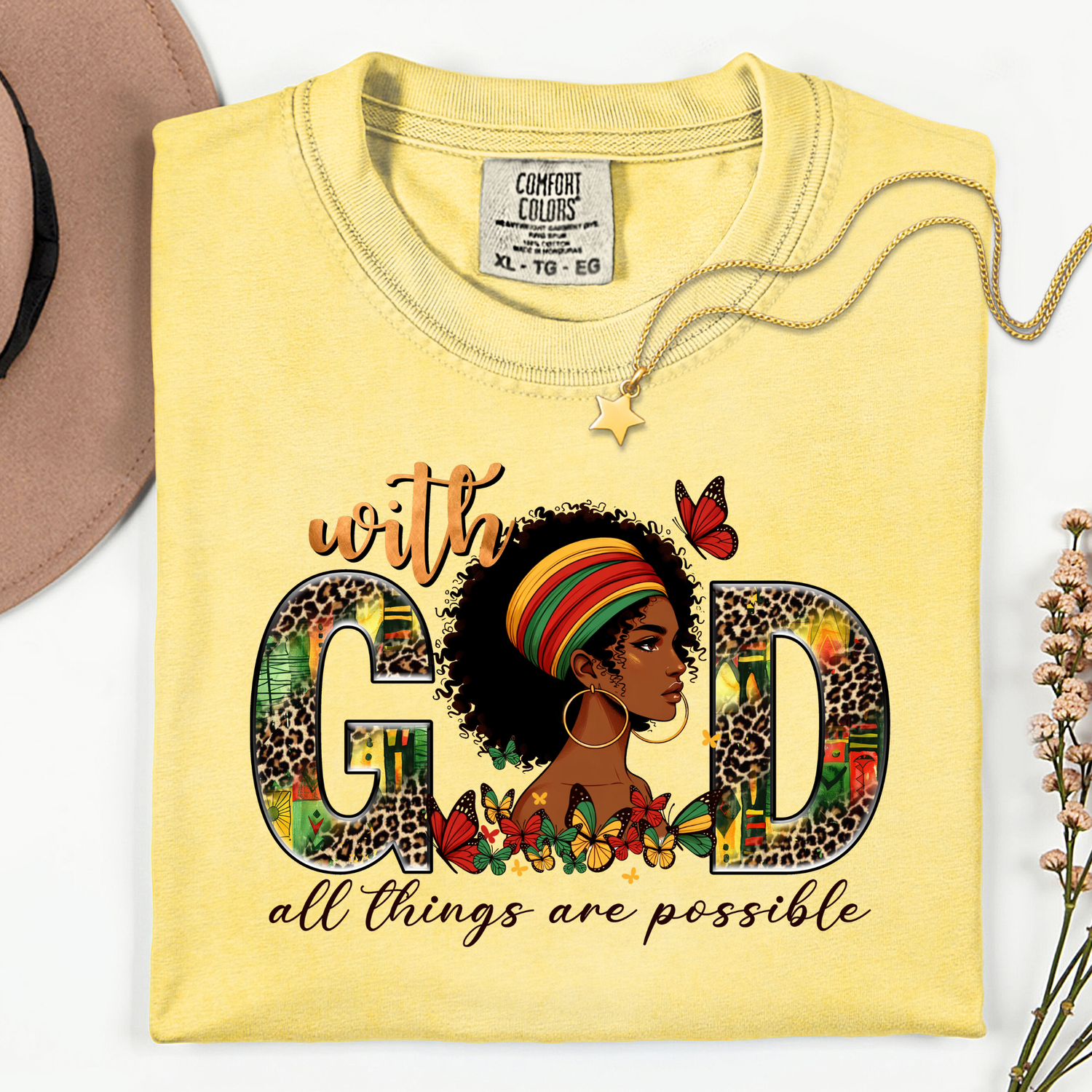 ADULT With God All Things Are Possible Juneteenth DTF TRANSFER