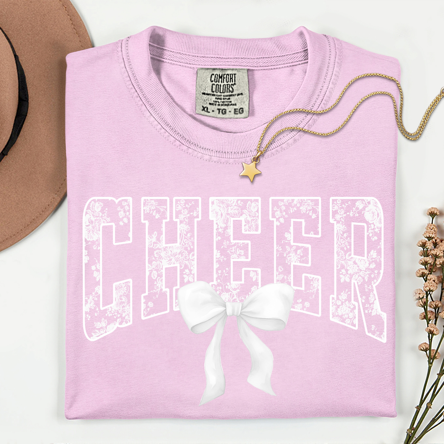 ADULT Cheer with Lace and Bow DTF TRANSFER