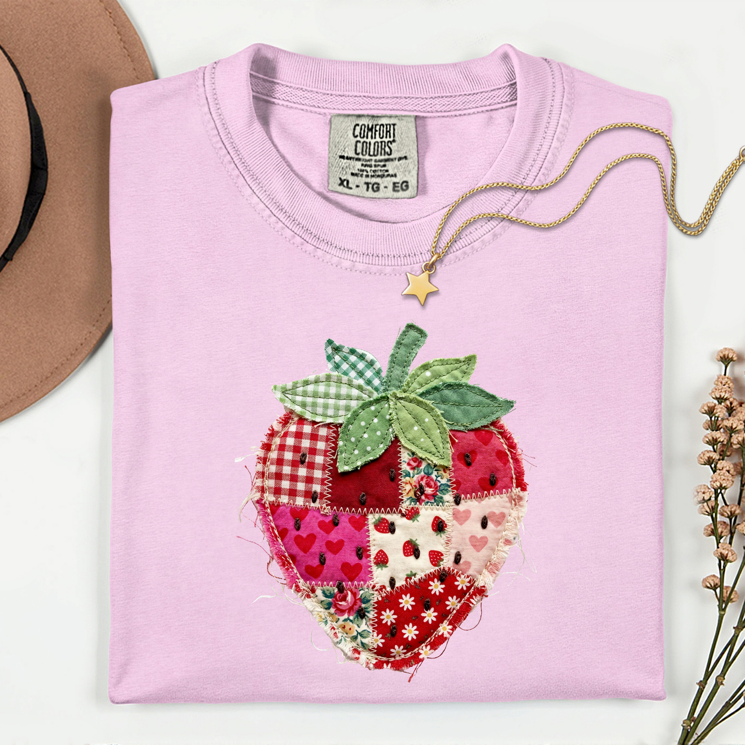 ADULT Strawberry Patchwork DTF TRANSFER