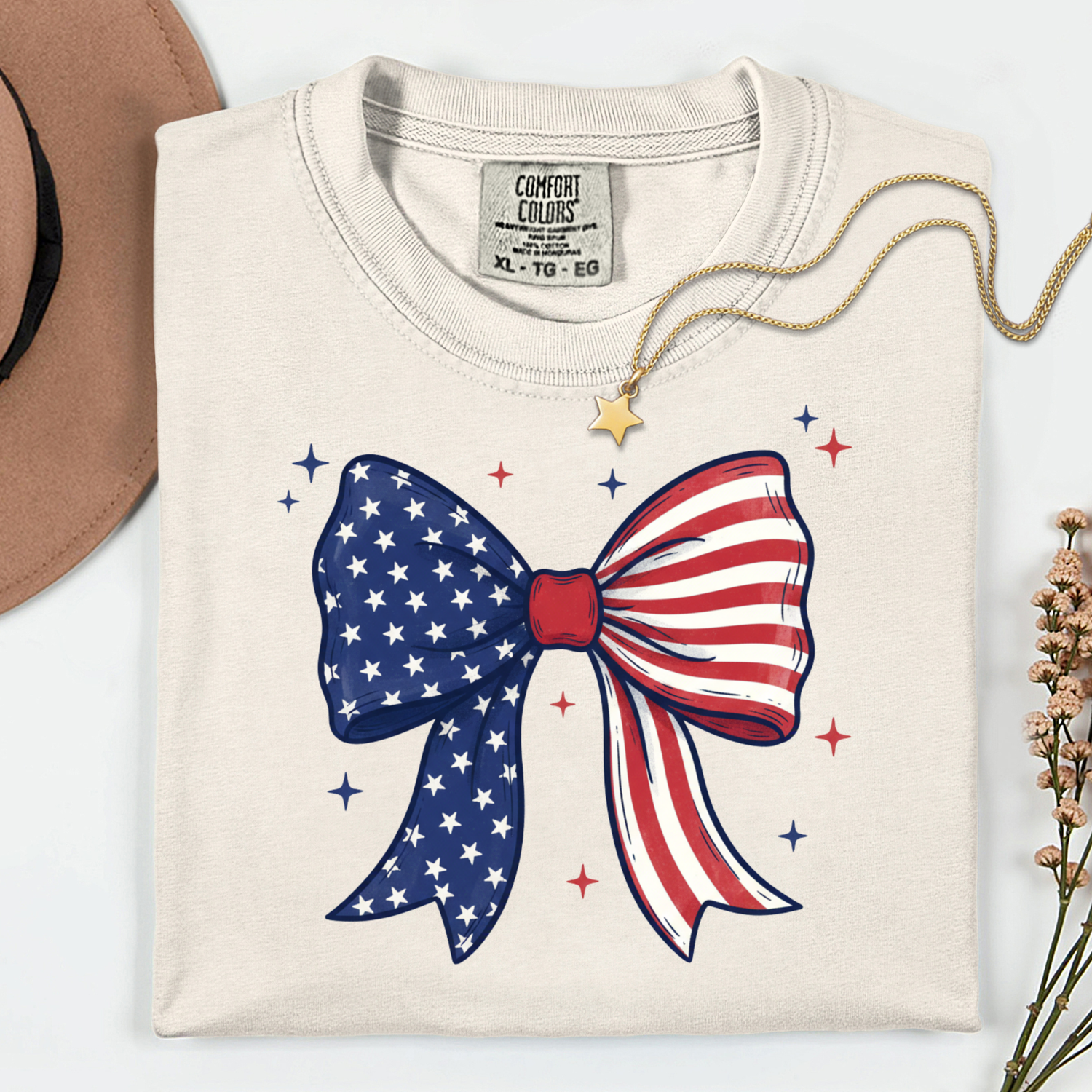 ADULT USA Flag Bow DTF TRANSFER