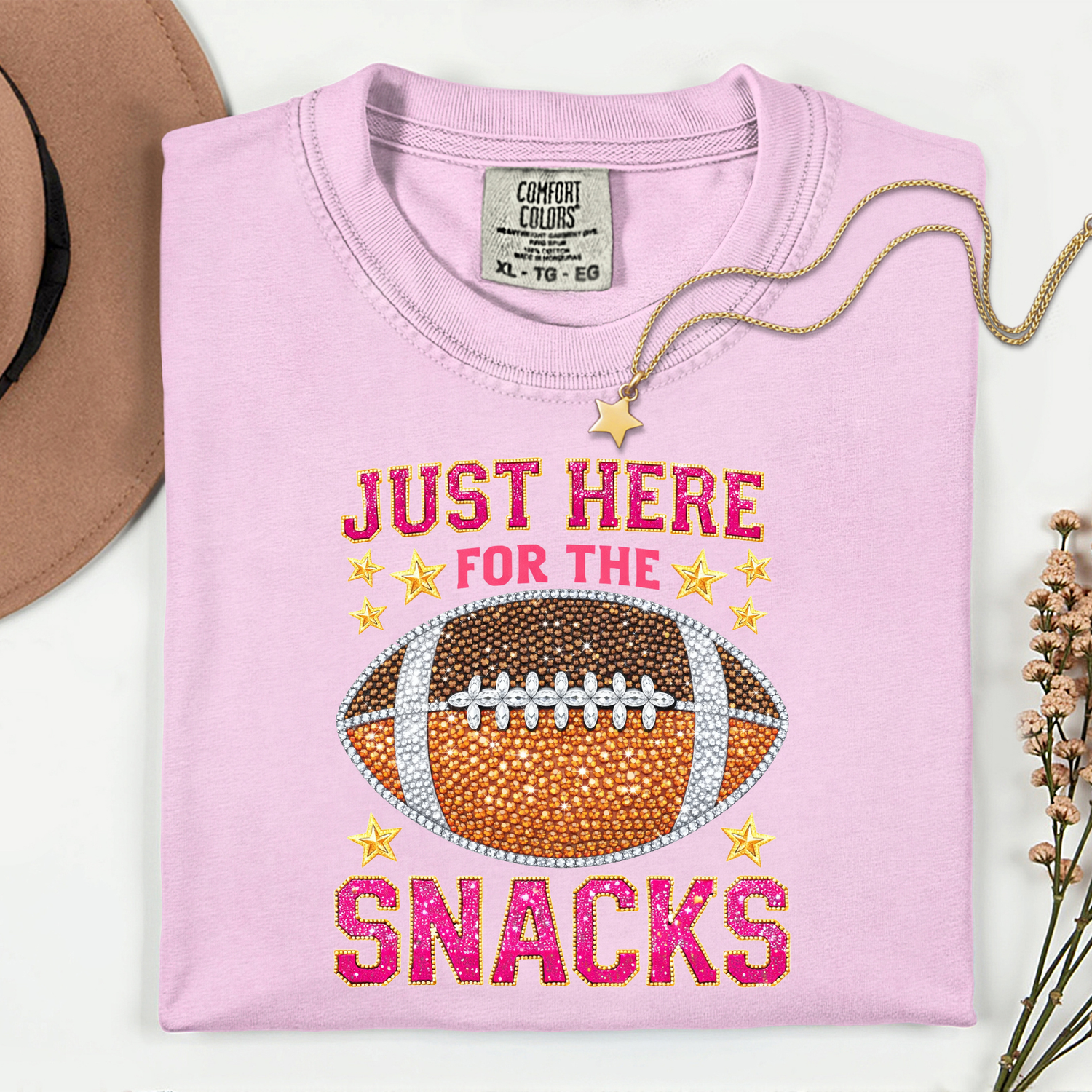 ADULT Just Here for the Snacks Football DTF TRANSFER