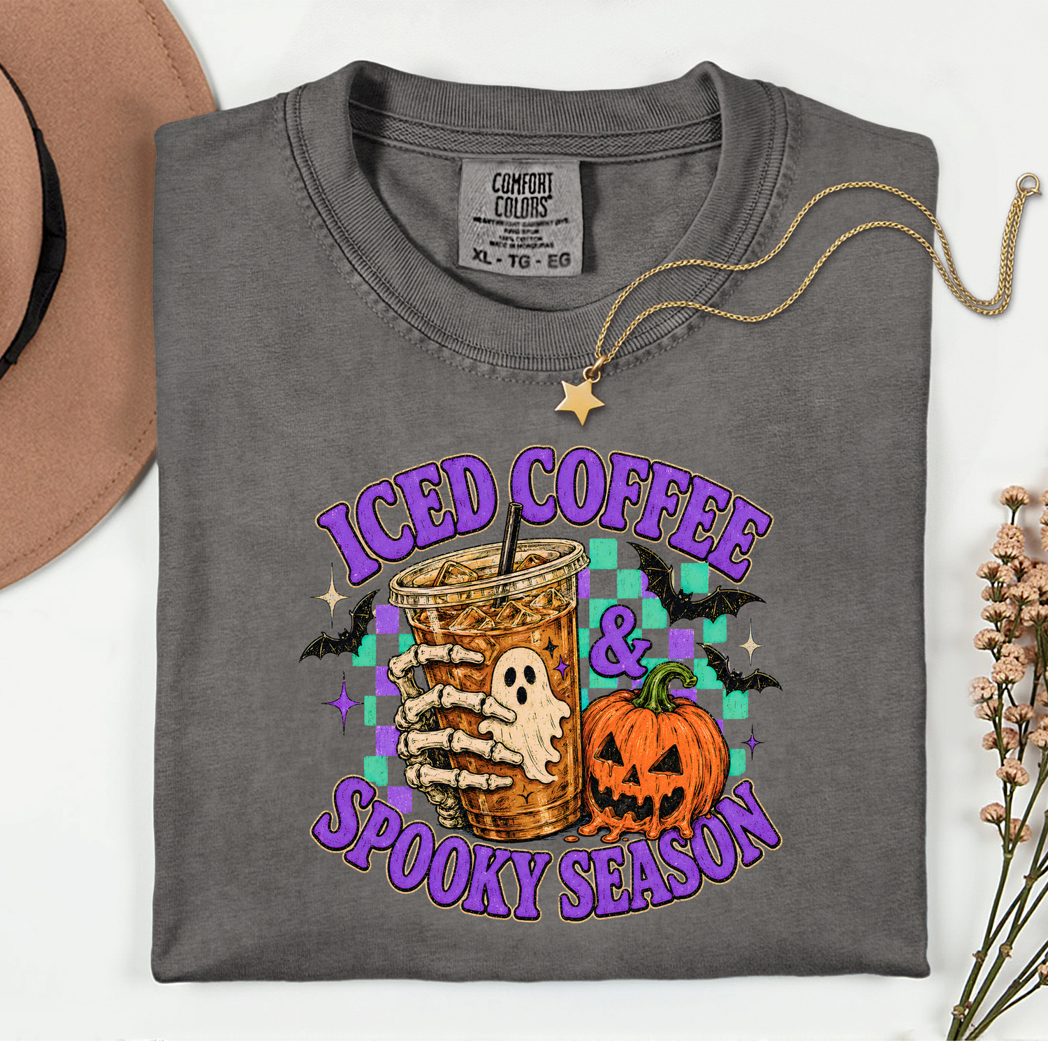 Iced Coffee Spooky Season 11 inch DTF TRANSFER