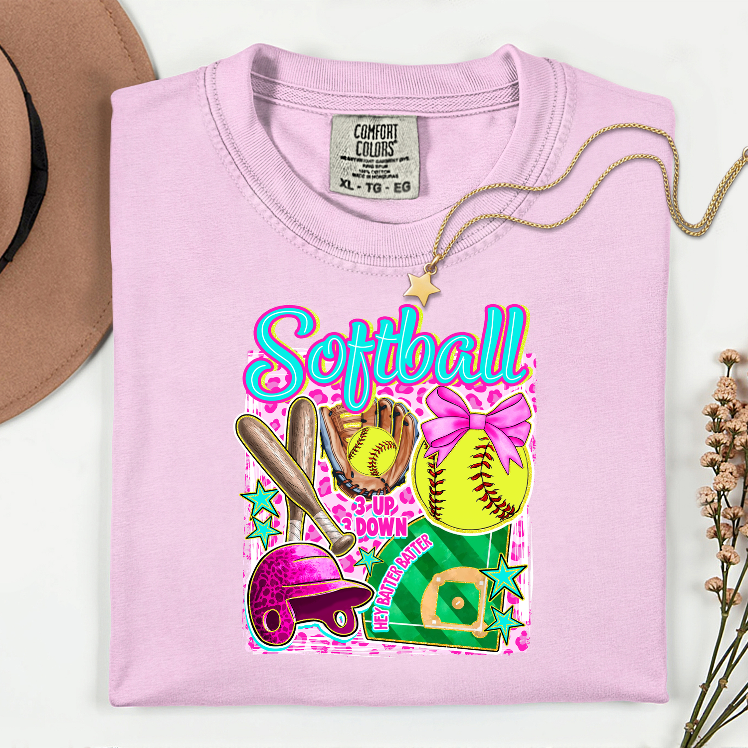 ADULT Softball Preppy DTF TRANSFER