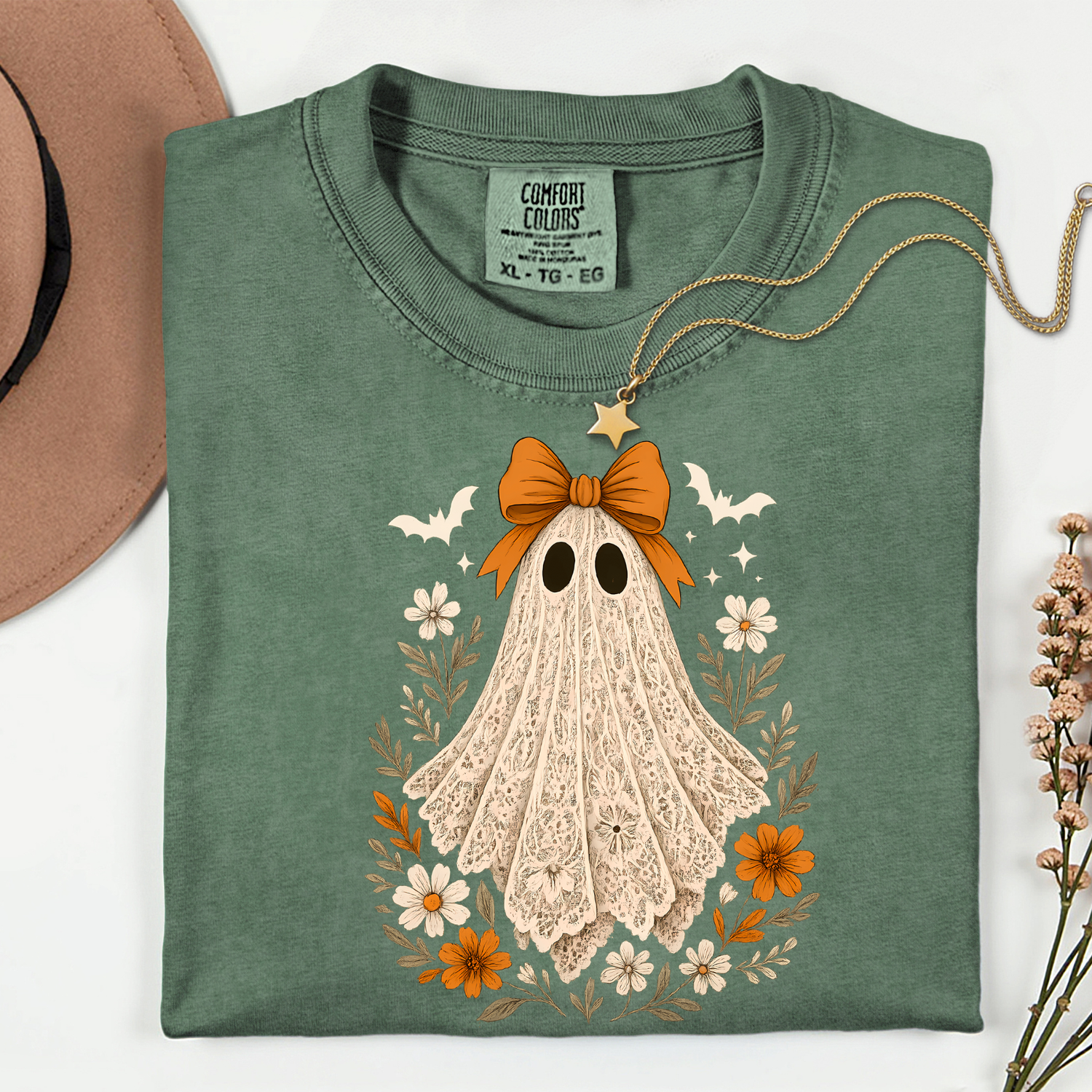 ADULT Floral Ghost 11 inch DTF TRANSFER