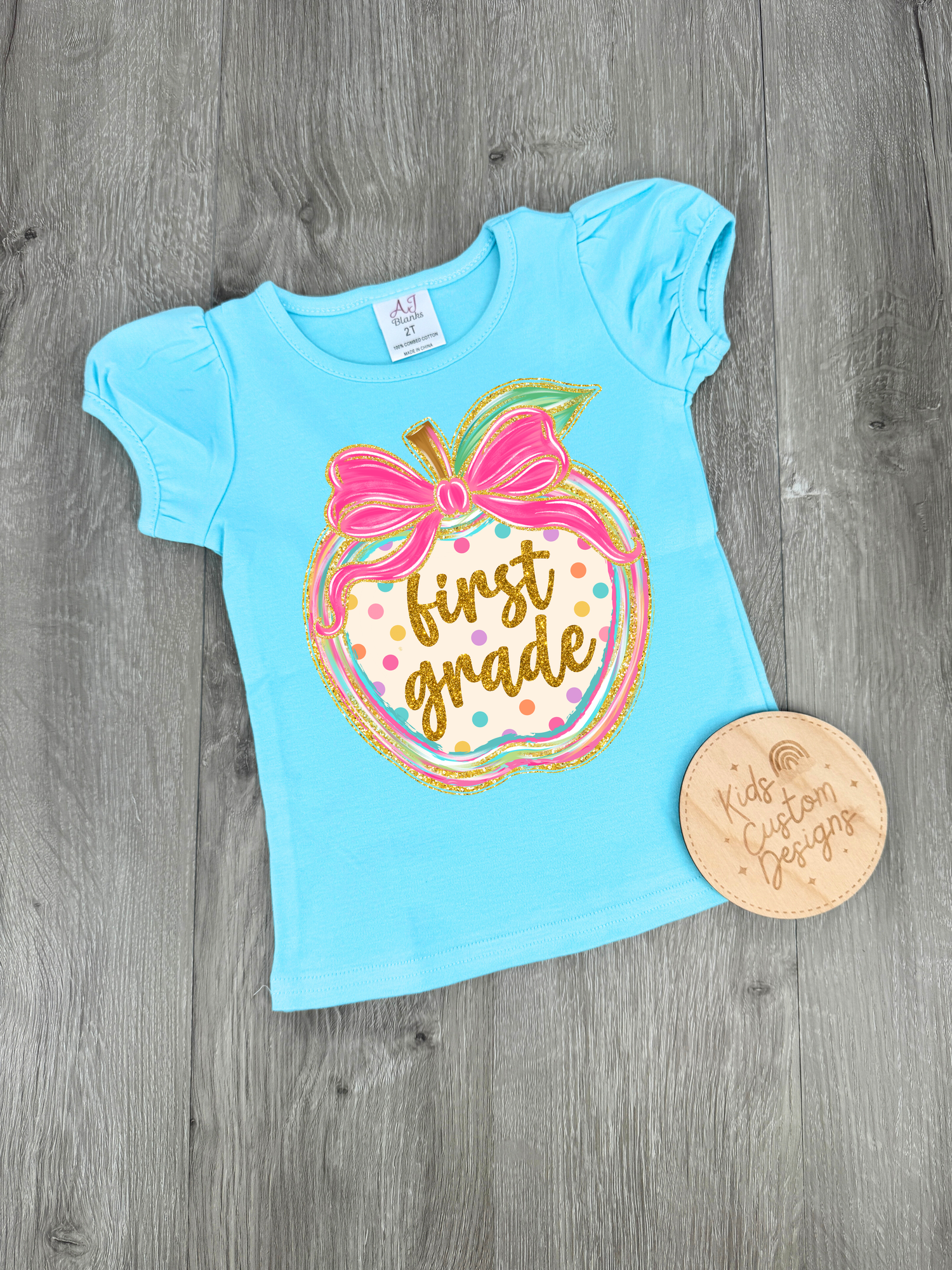 First Grade Apple KIDS 8.5in DTF Transfer