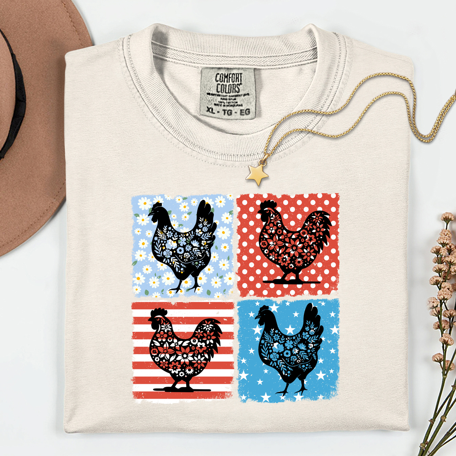 ADULT Patriotic Chickens DTF TRANSFER