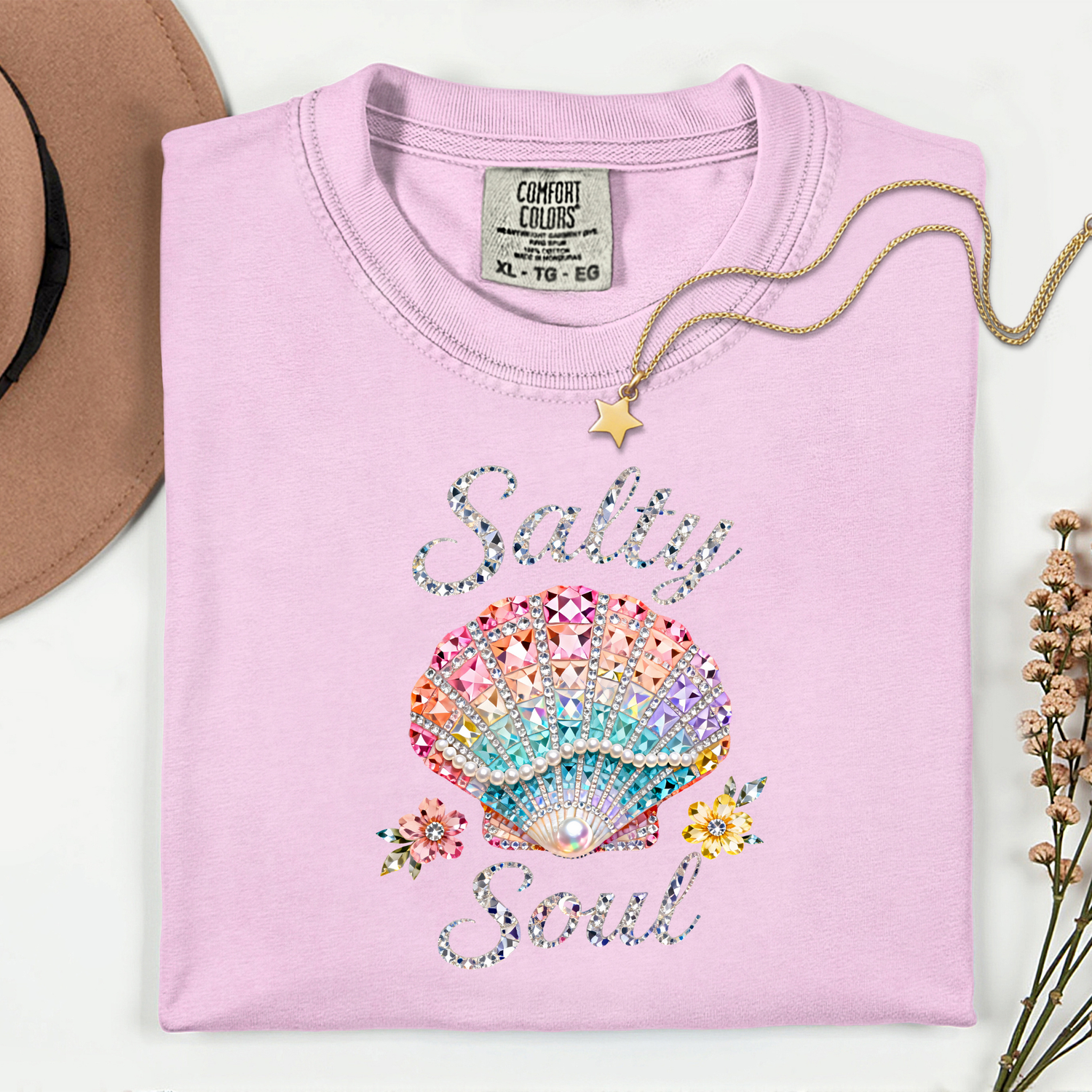 ADULT Salty Soul FAUX Rhinestones DTF TRANSFER