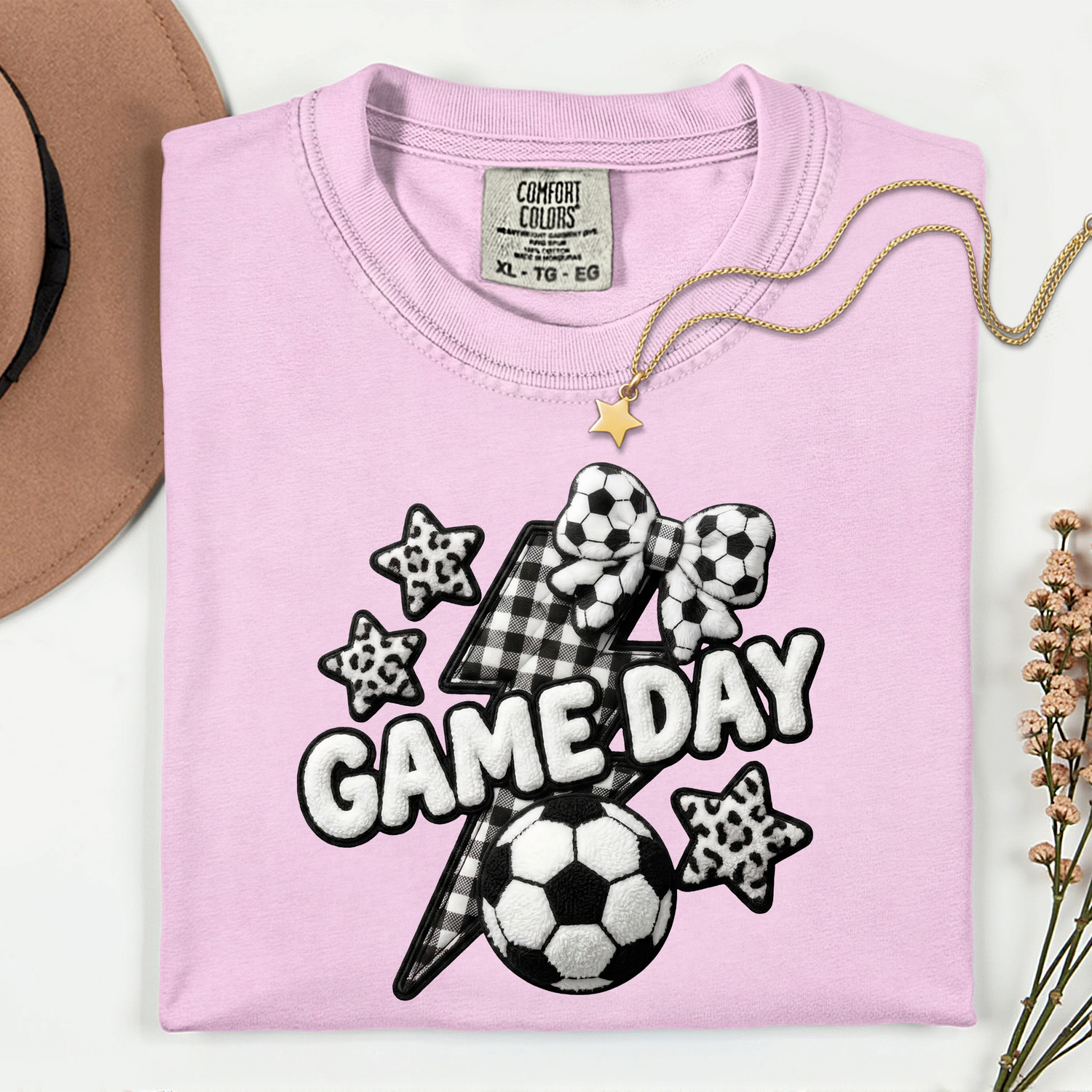 ADULT Soccer Game Day with Lighting Bolt FAUX SHERPA DTF TRANSFER