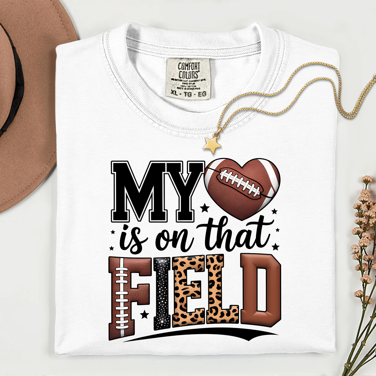 ADULT My Heart is on that Field Football DTF TRANSFER