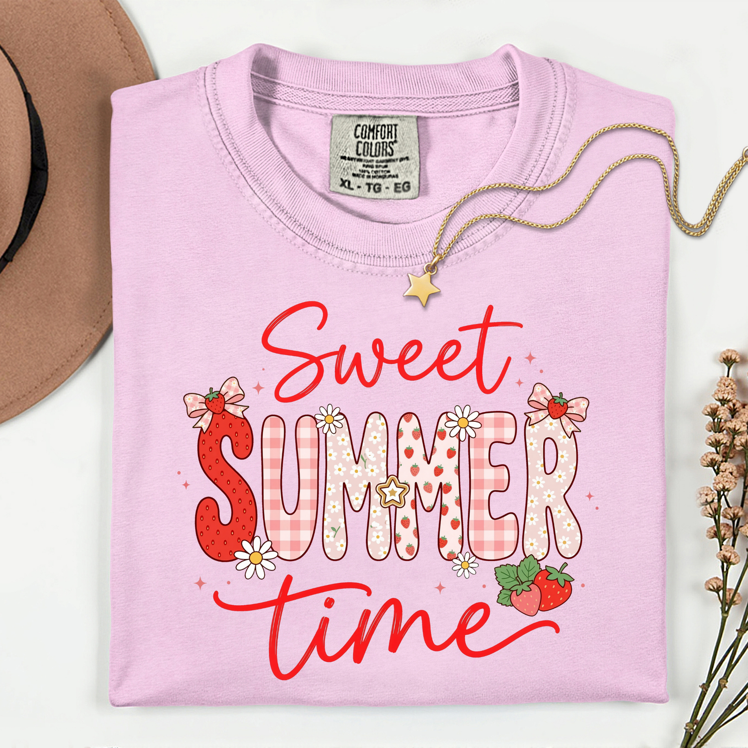 ADULT Strawberry Sweet Summer Time DTF TRANSFER