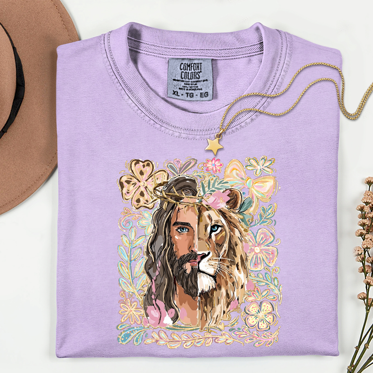 Jesus and Lion 11 inch DTF TRANSFER