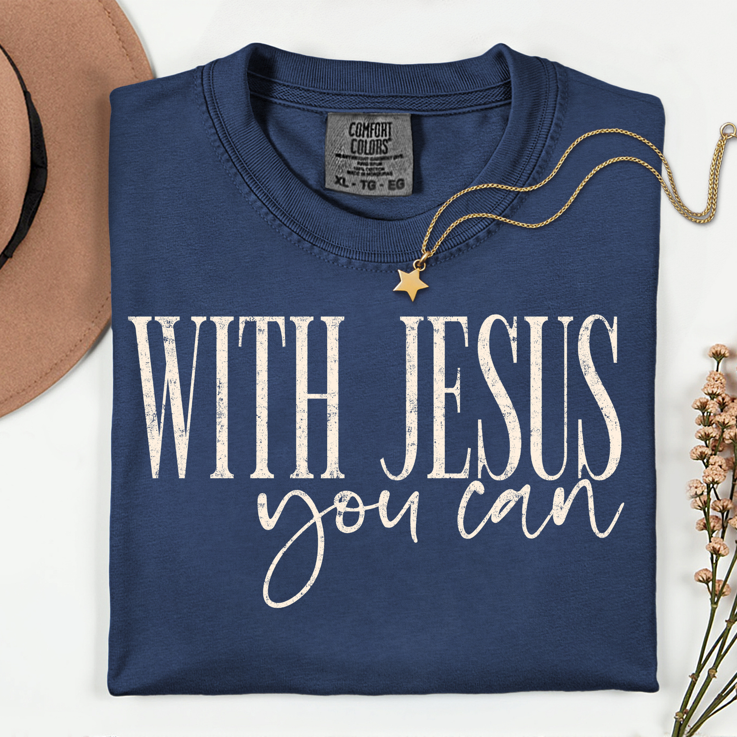 With Jesus You Can 11 inch DTF TRANSFER
