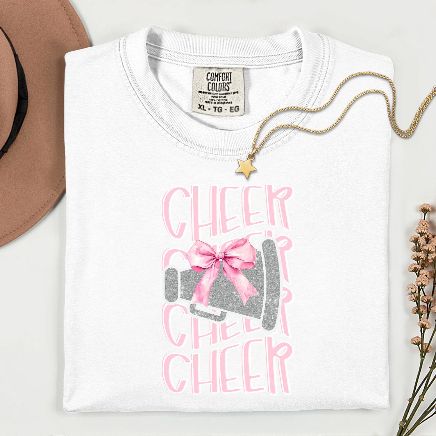 ADULT Cheer with Megaphone DTF TRANSFER