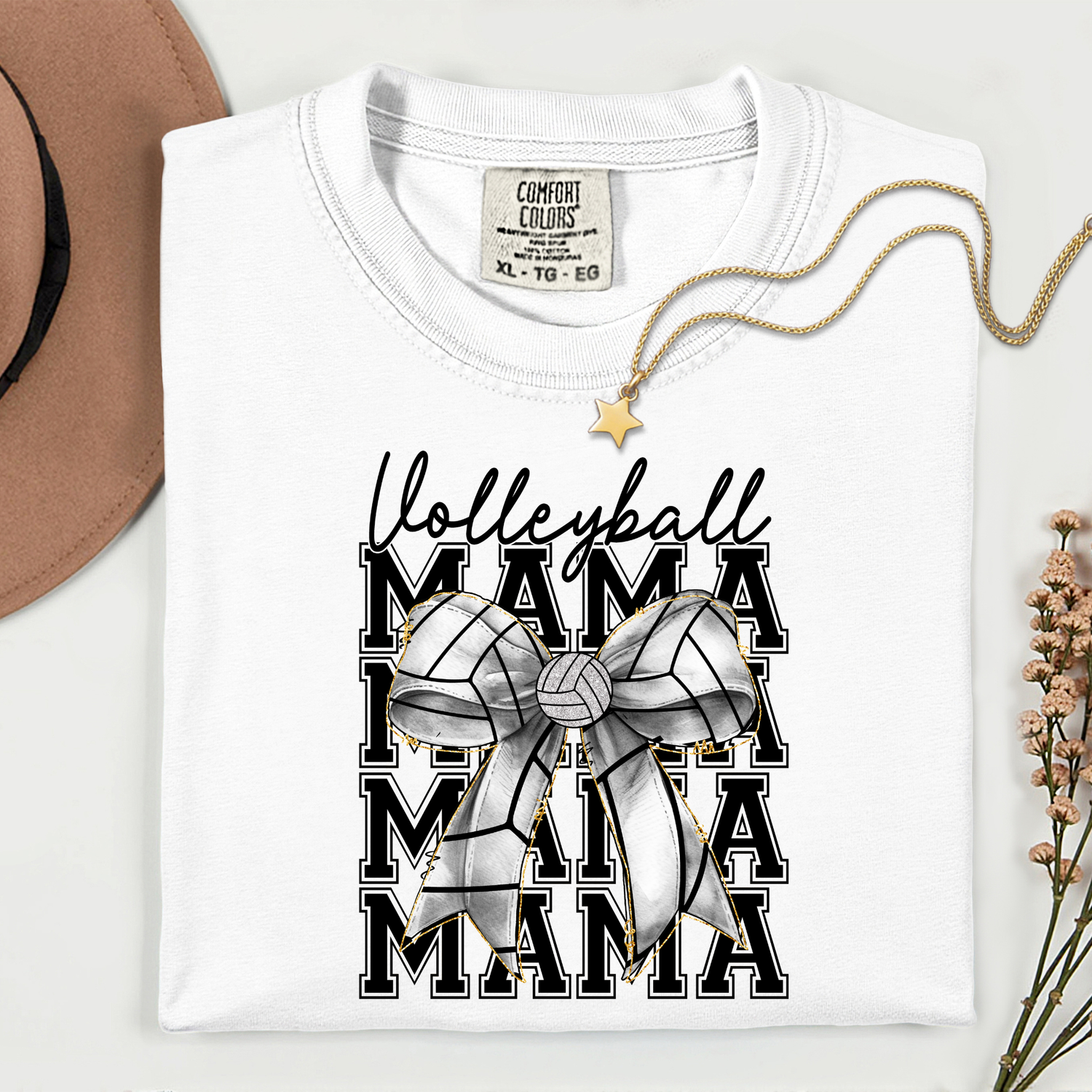 ADULT Volleyball Mama with Bow DTF TRANSFER