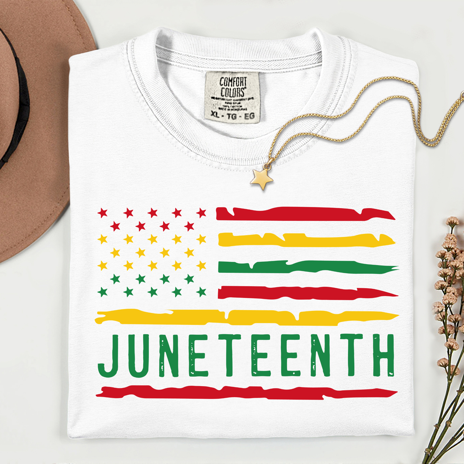 ADULT Juneteenth USA Flag DTF TRANSFER