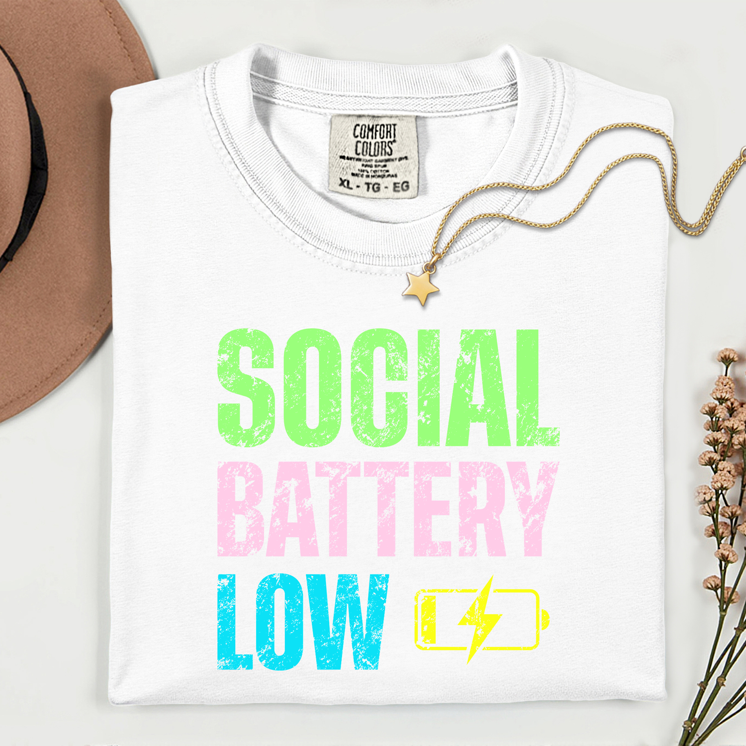 ADULT Social Battery Low DTF TRANSFER