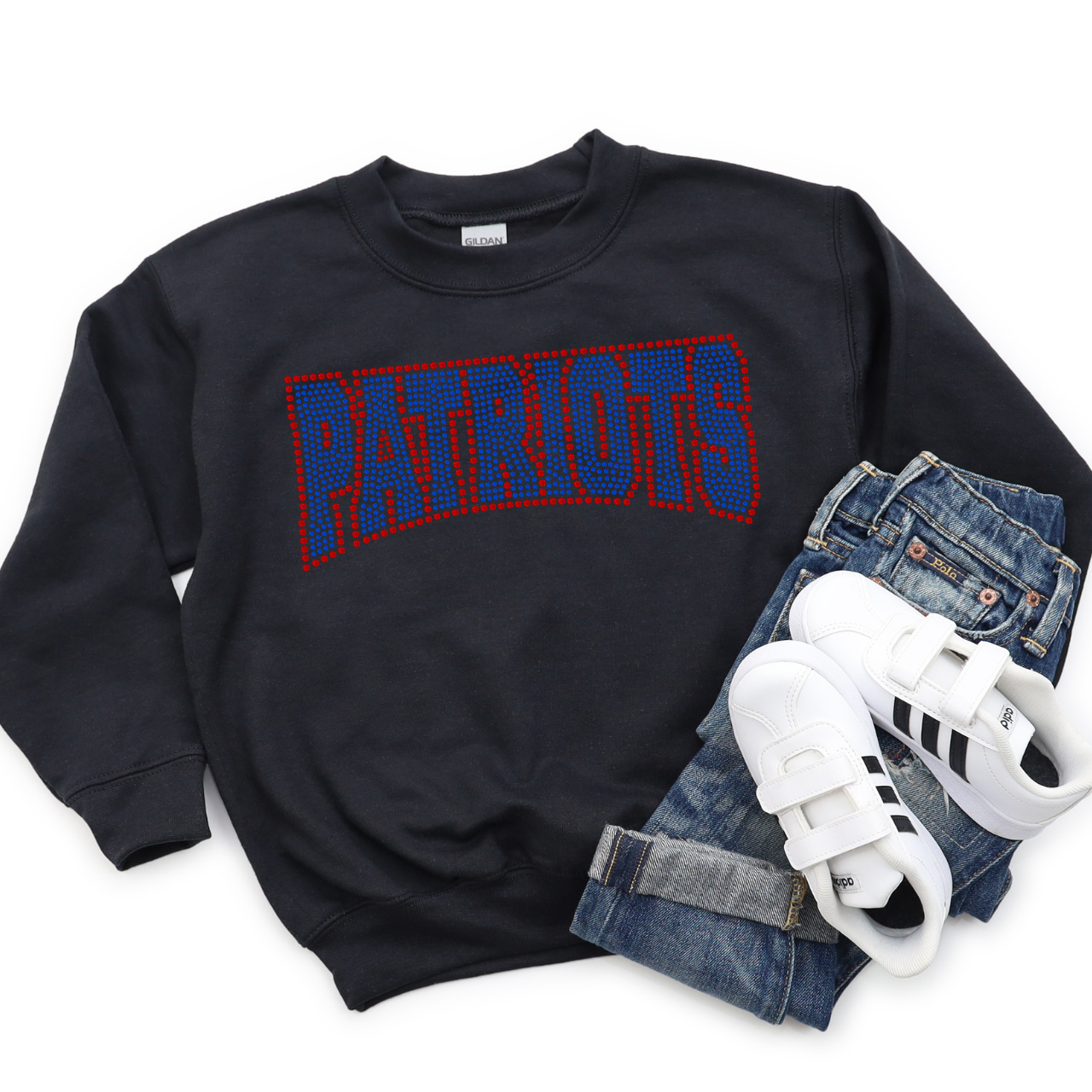 YOUTH Patriots Curve SPANGLE Transfer