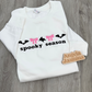 Spooky Season Bats and Bows Embroidered Sweatshirt