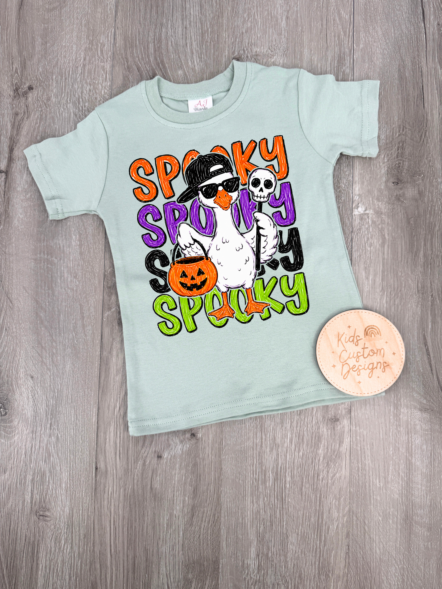 Spooky Goose with Hat KIDS 8.5in DTF Transfer
