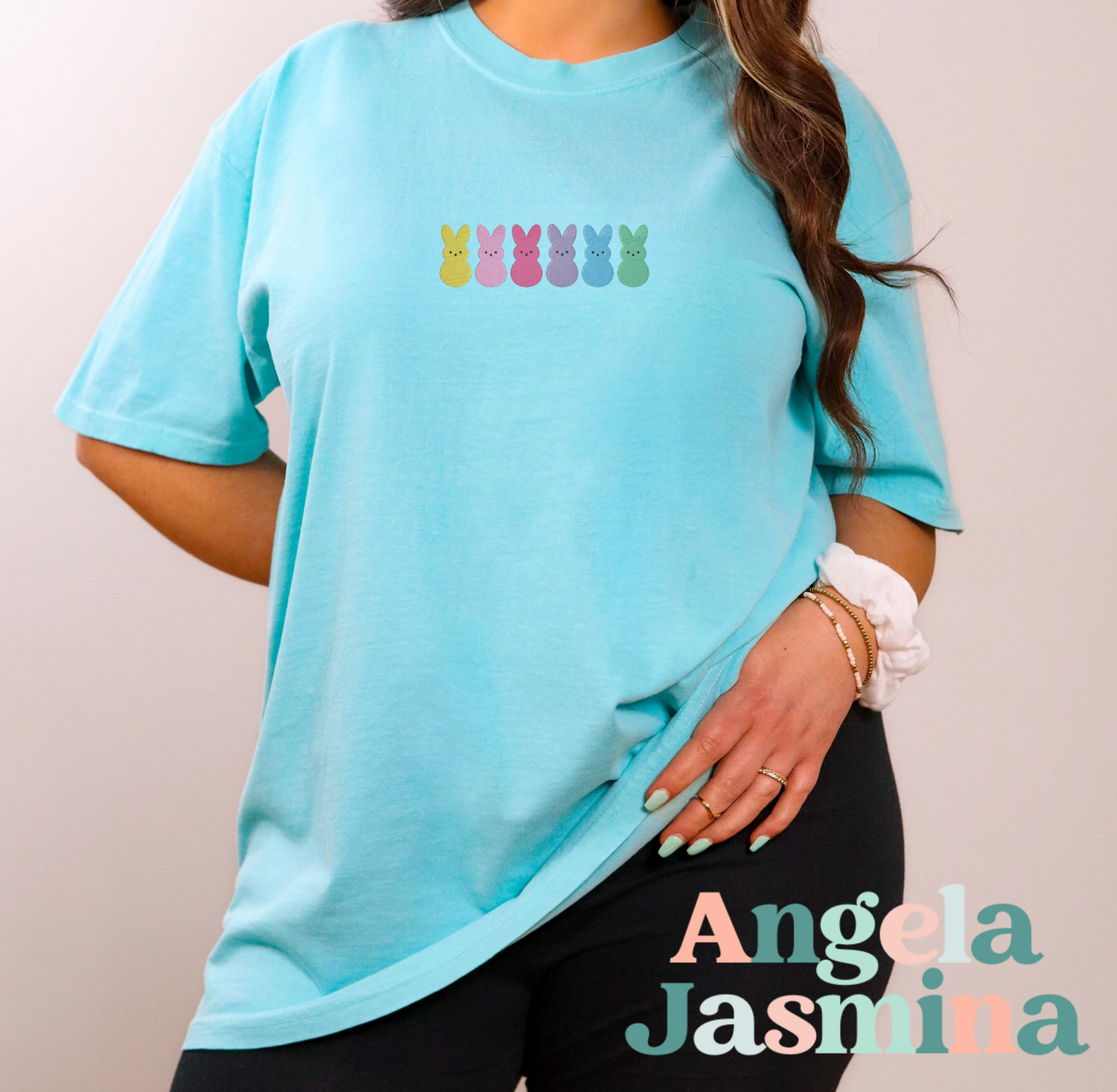 Easter Bunnies Embroidered Comfort Colors Tee