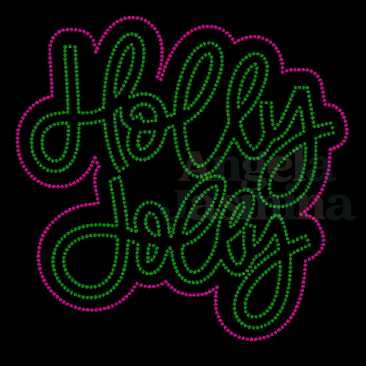 Holly Jolly SPANGLE BLING Transfer