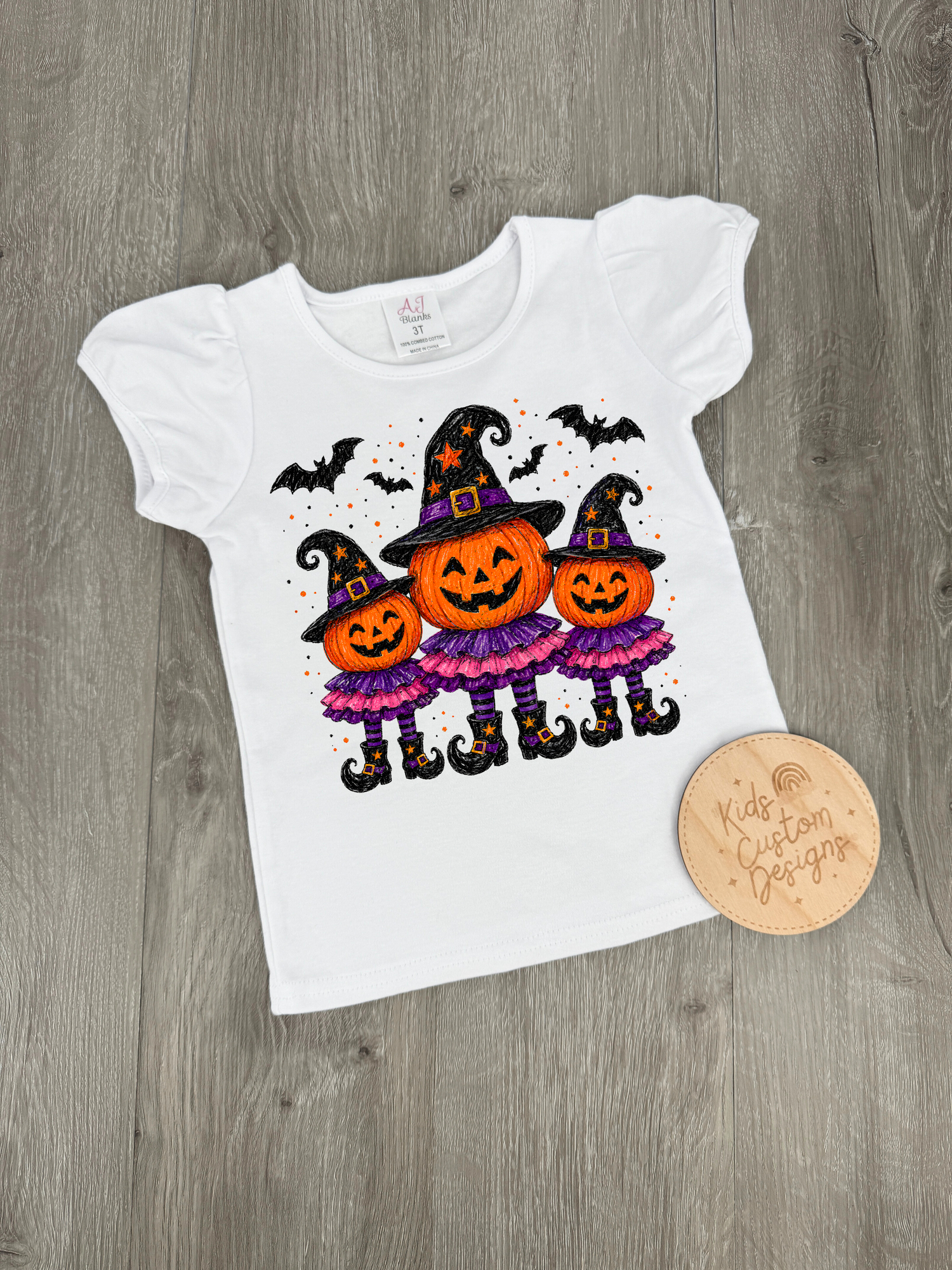 Witch Pumpkins KIDS 8.5in DTF Transfer