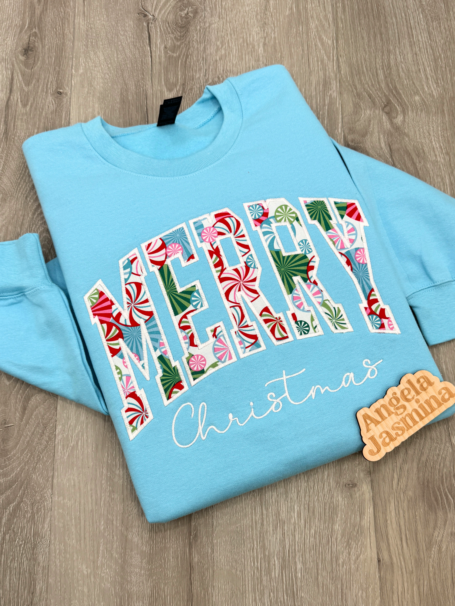 Merry Christmas Candy Embroidered Sweatshirt