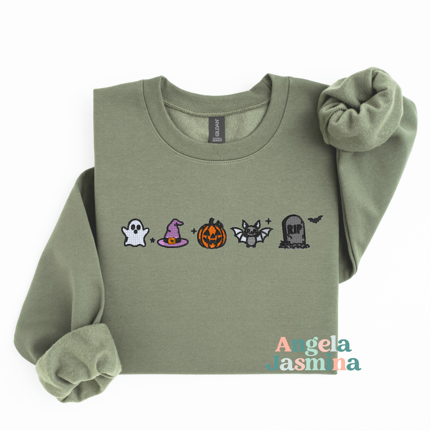 Halloween Doodles Embroidered Sweatshirt