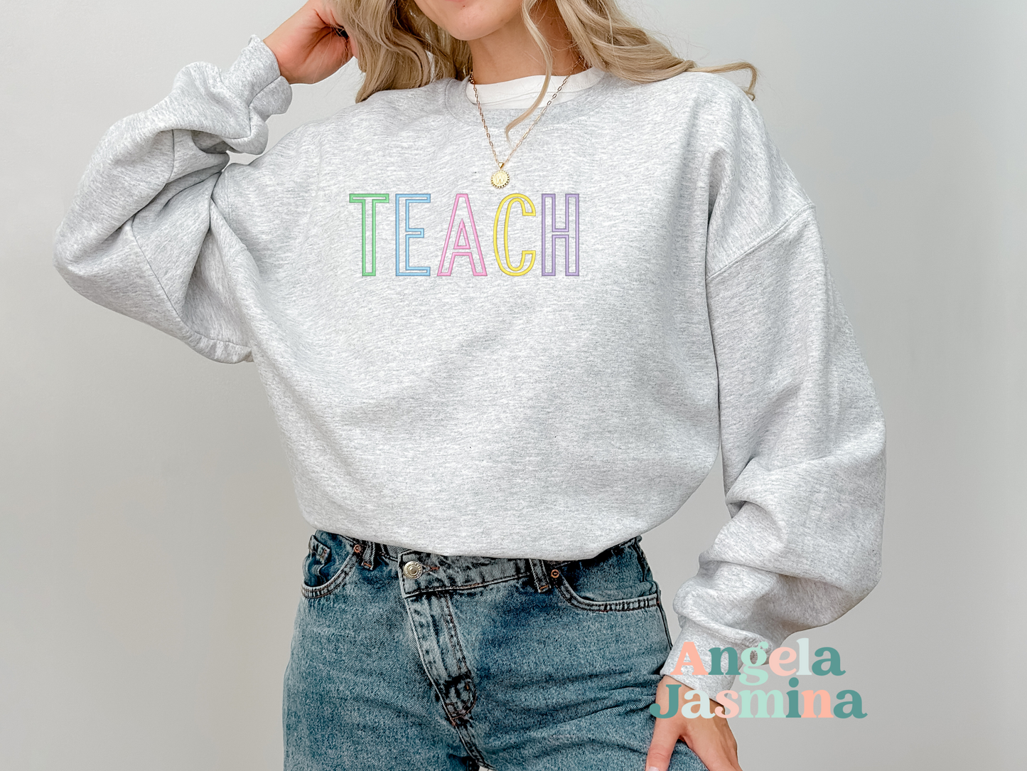 TEACH Embroidered Sweatshirt