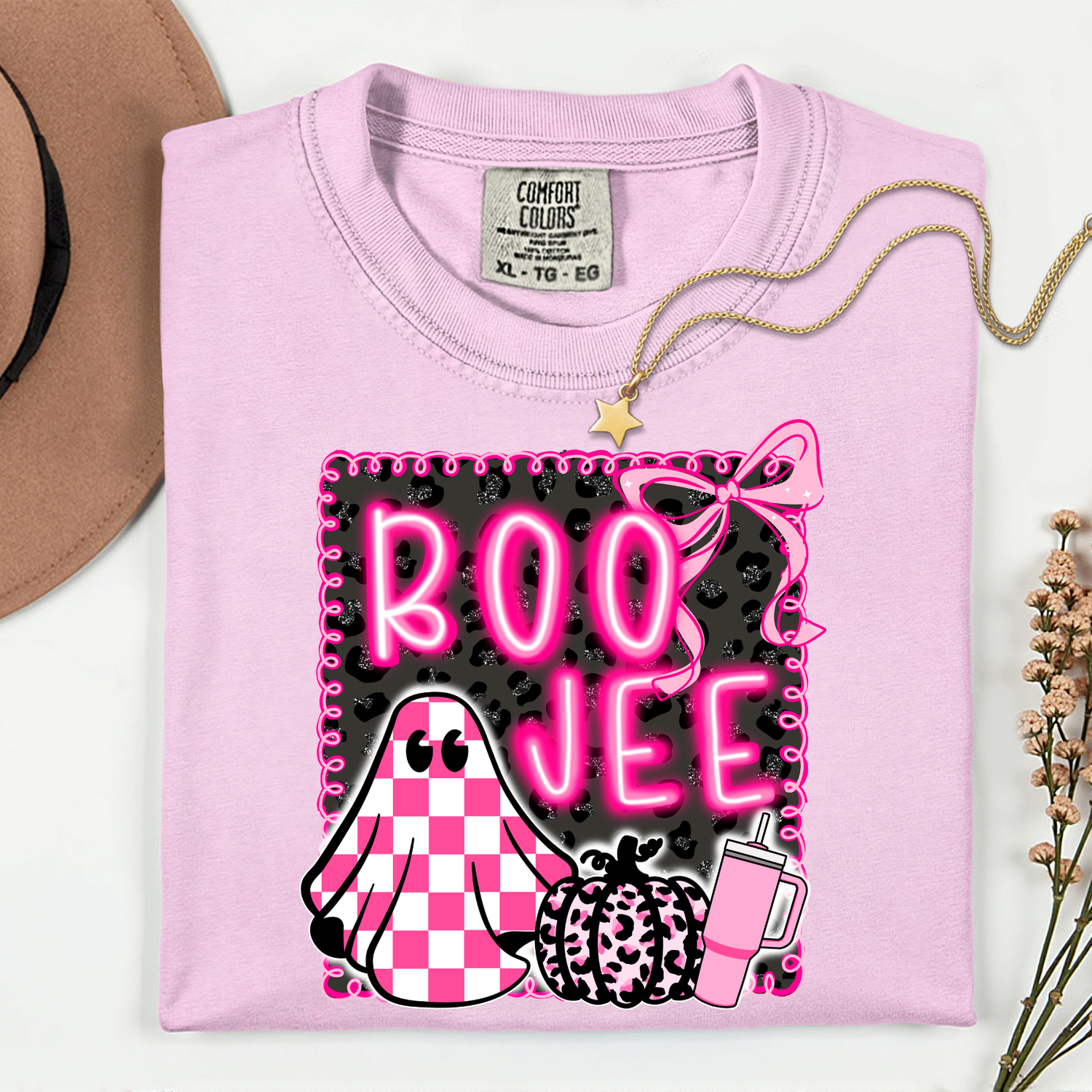 ADULT BooJee Checkered Ghost 11 inch DTF TRANSFER
