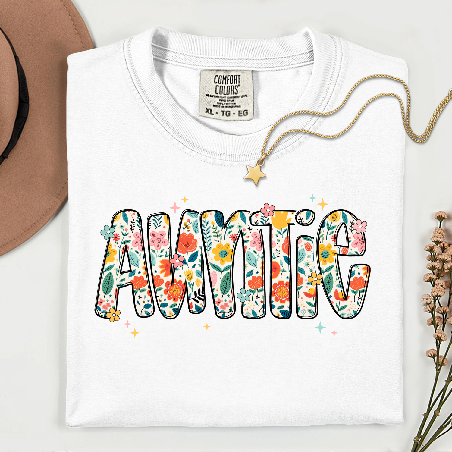 ADULT Auntie Flowers DTF TRANSFER