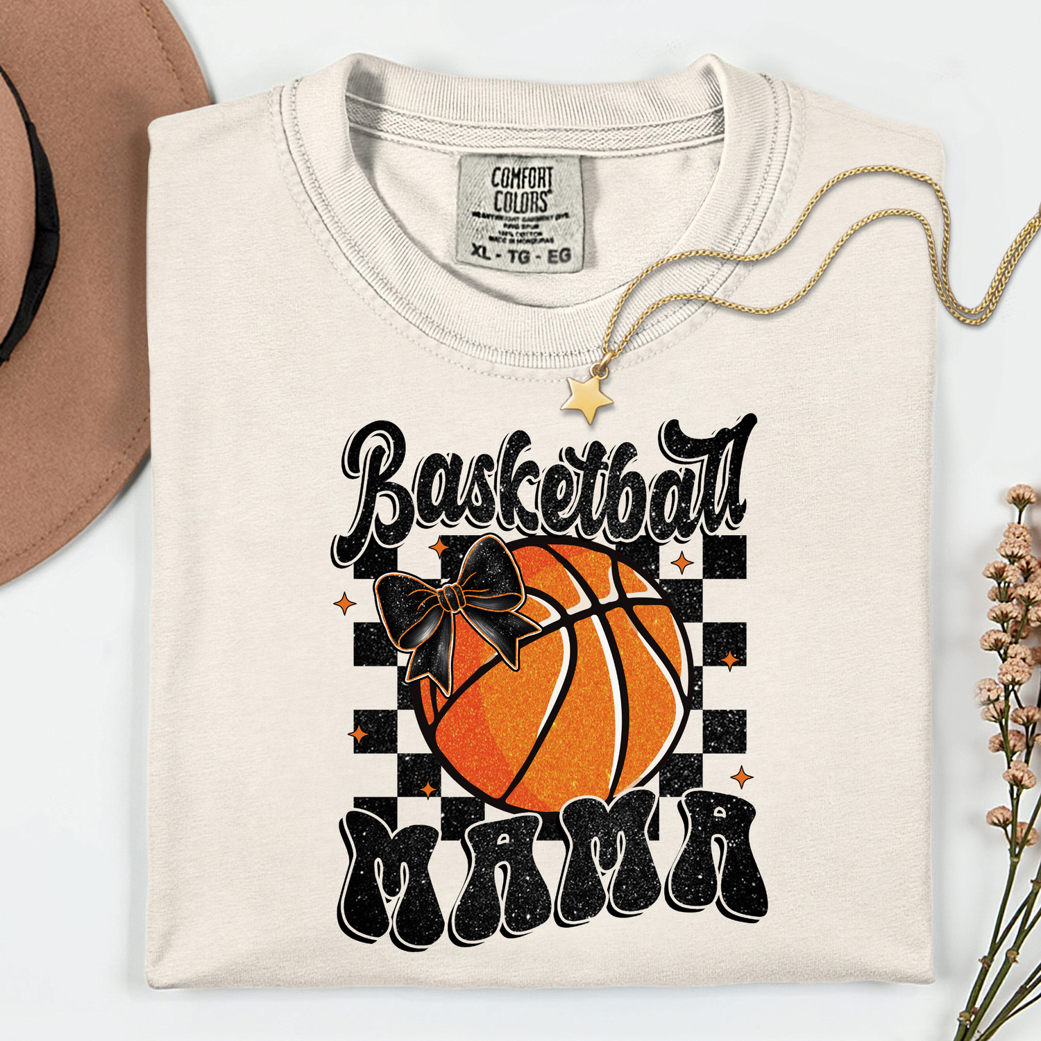 ADULT Basketball Mama Checkered DTF TRANSFER