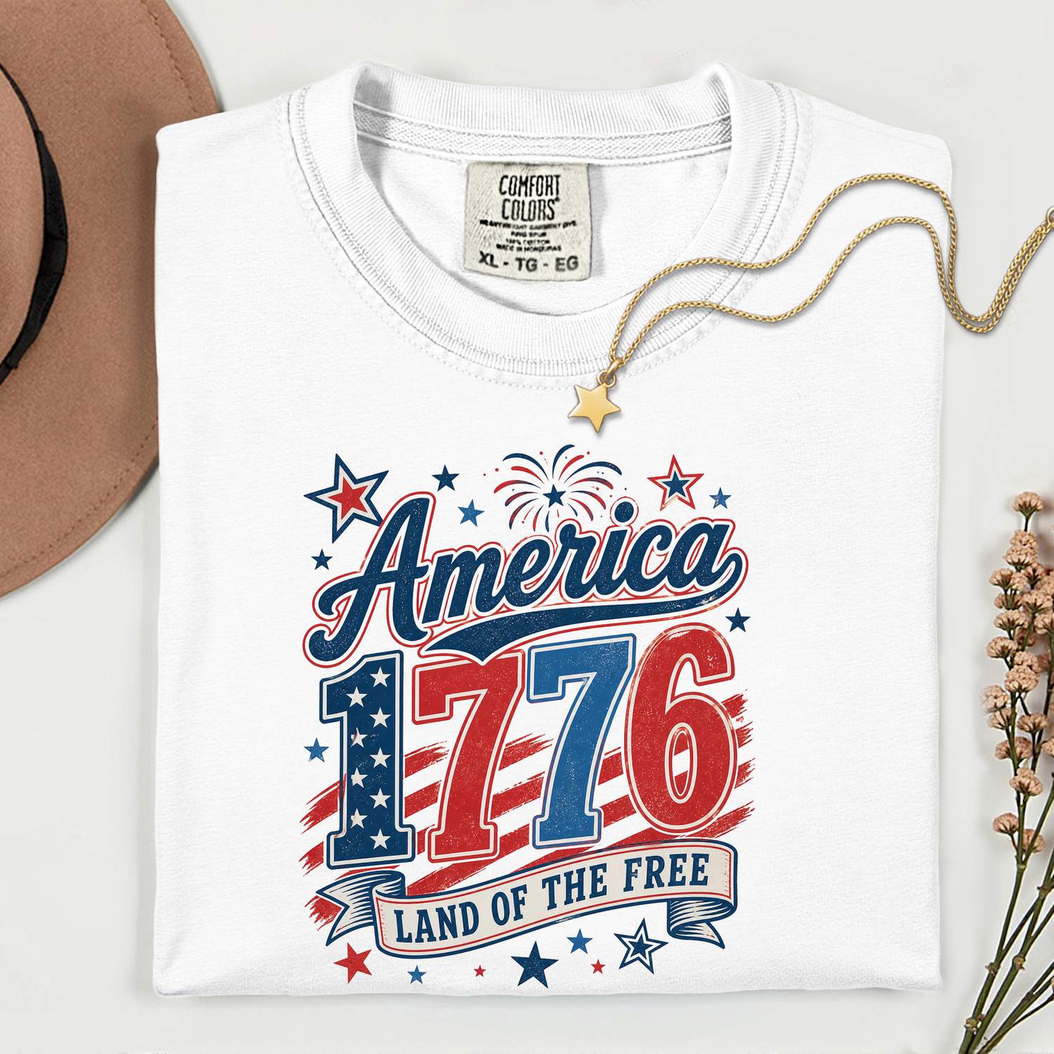 ADULT America 1776 Land of the Free DTF TRANSFER