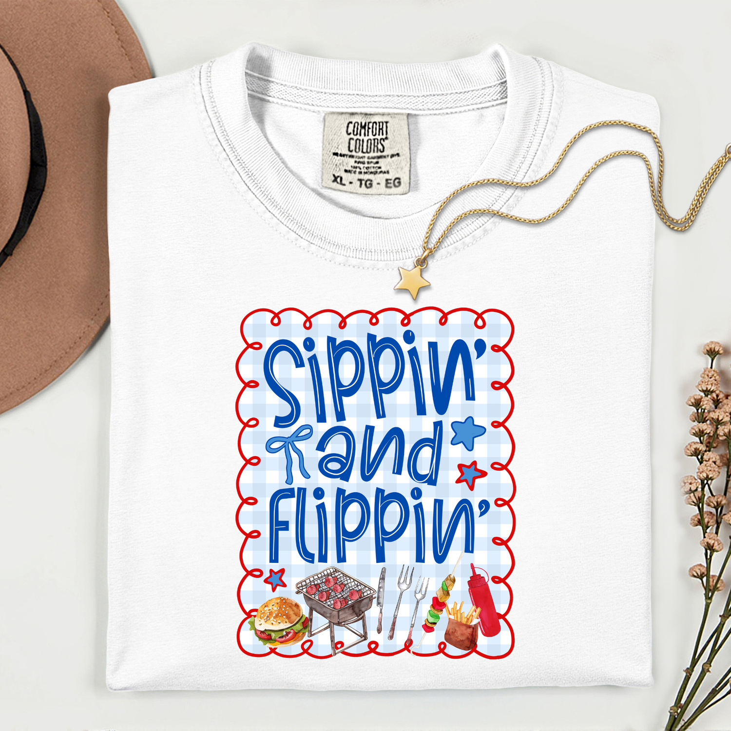 ADULT Sippin' and Flippin' DTF TRANSFER