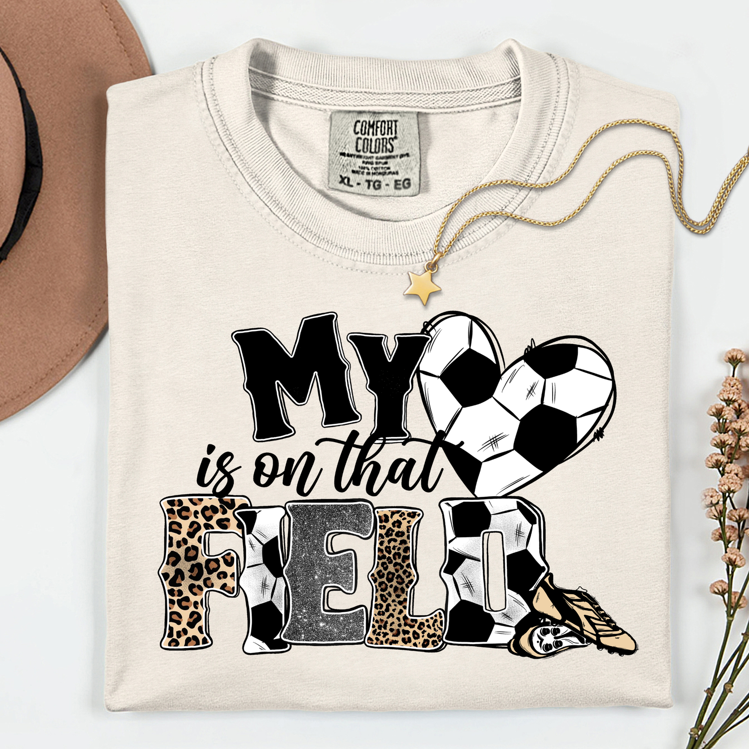 ADULT My Heart is on that Field Soccer DTF TRANSFER