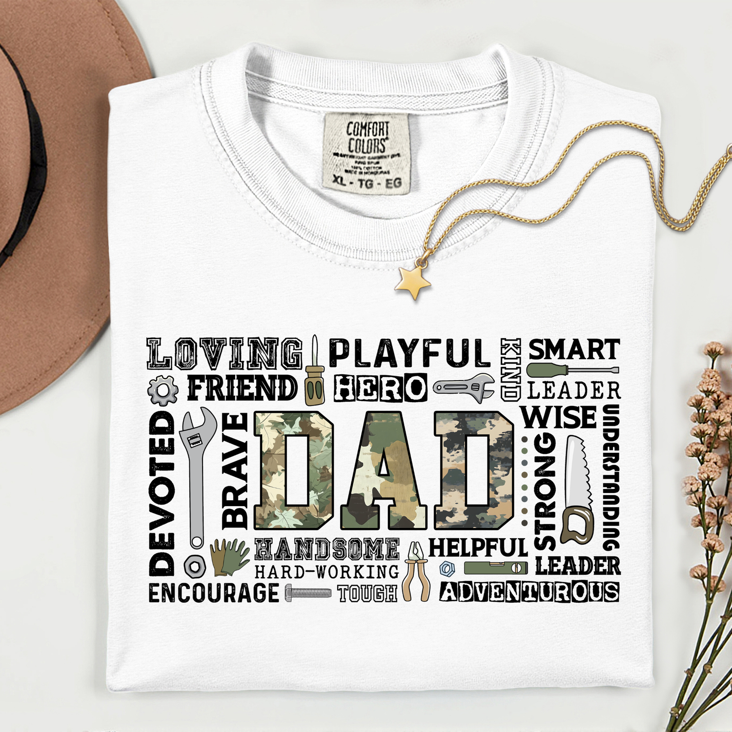 ADULT Dad Camo Affirmations DTF TRANSFER