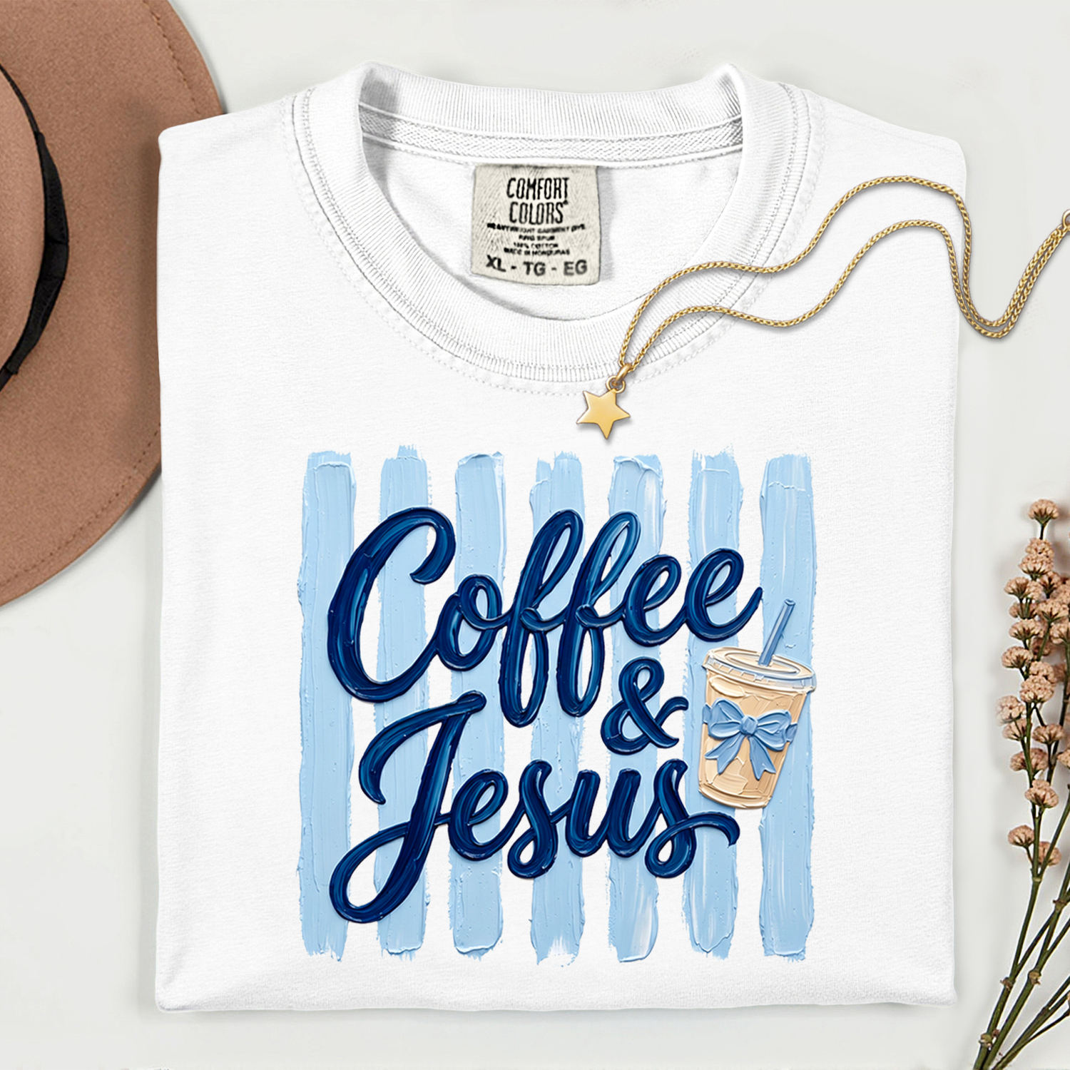 Coffee and Jesus 11 inch DTF TRANSFER