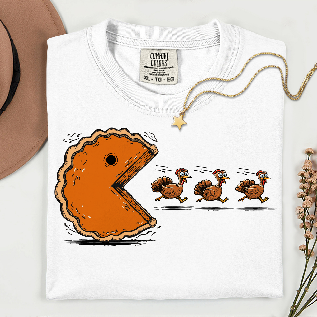 Pumpkin Pie Pacman 11 inch DTF TRANSFER