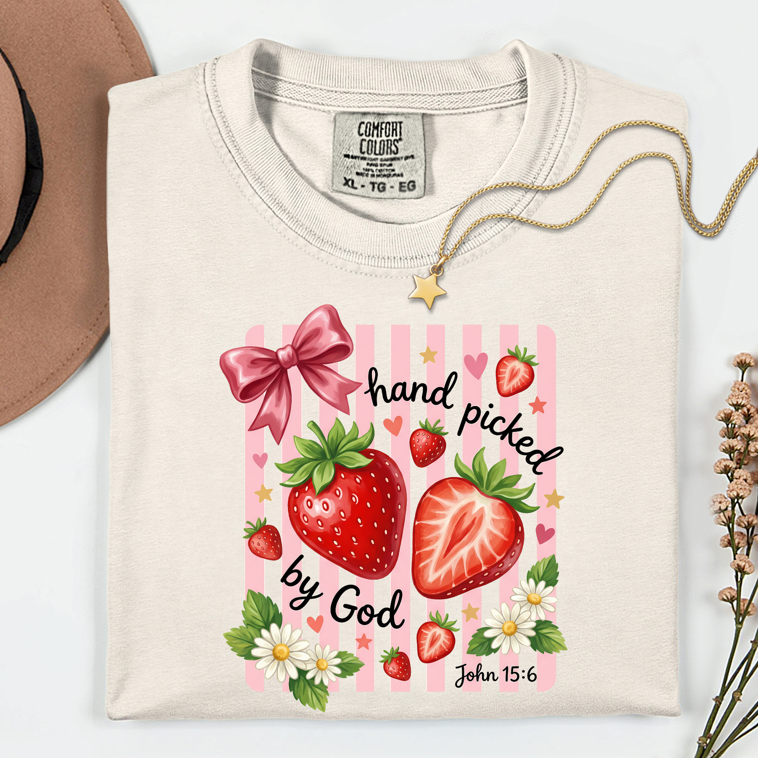 ADULT Hand Picked by God Strawberries DTF TRANSFER