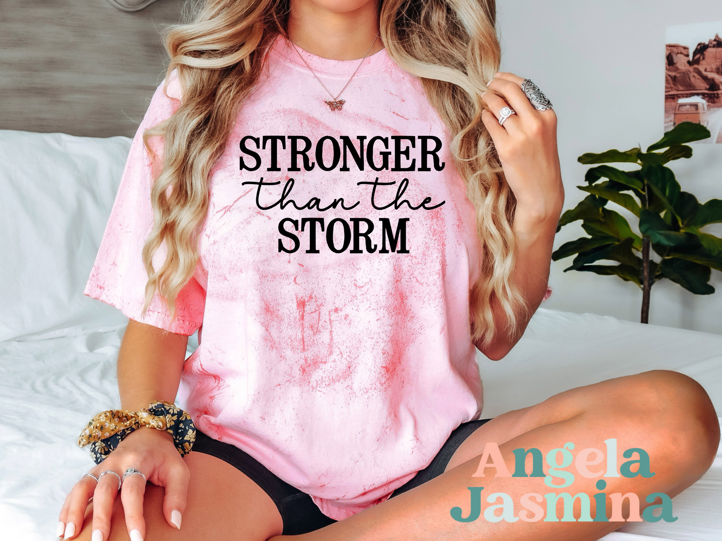 Stronger than the Storm Tie Dye Comfort Colors Tee