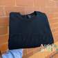Black Monochromatic Mama Embroidered Sweatshirt