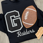 Go Football Raiders Glitter Embroidered Sweatshirt