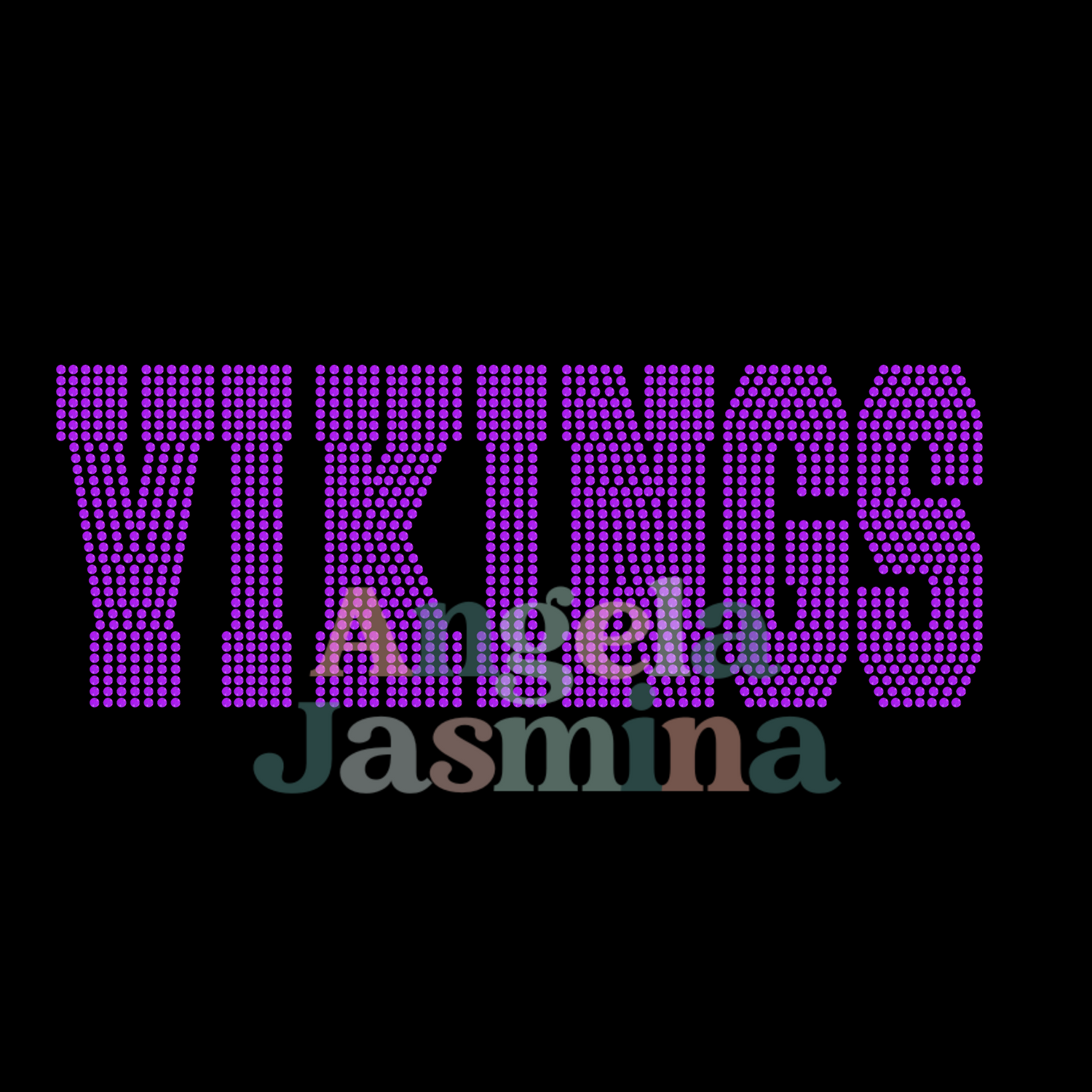 Vikings Custom Color SPANGLE Transfer