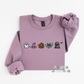 Halloween Doodles Embroidered Sweatshirt